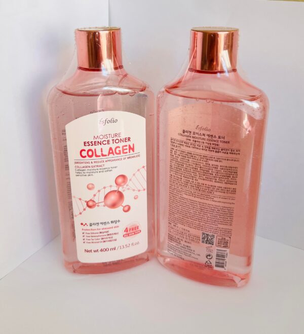 Esfolio COLLAGEN Moisture Essence TONER 400mL, Brightens & Reduce Wrinkles, USA