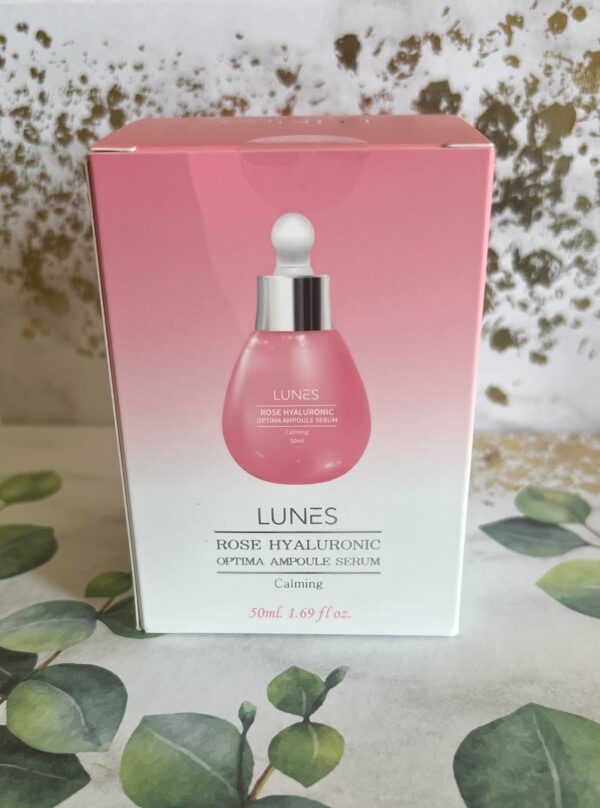 Lunes Rose Hyaluronic Optima Ampoule Serum (Calming) 50ml. 1.69 Fl Oz.