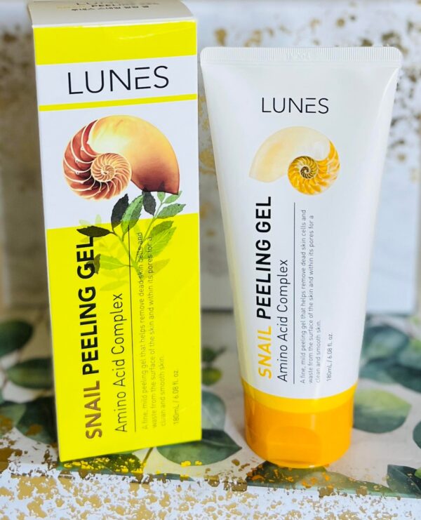 Lunes snail peeling gel aminoacid complex helps remove dead skin 6.08 fl oz 180