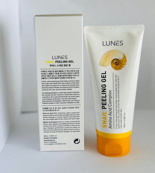 Lunes snail peeling gel aminoacid complex helps remove dead skin 6.08 fl oz 180